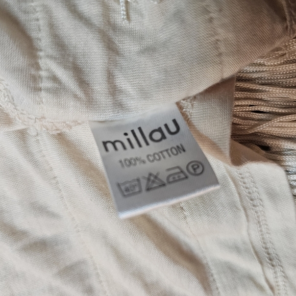 Millau Fringe Open Front Cardigan Kimono Ivory Cream Cotton Boho Festival S - Picture 8 of 9